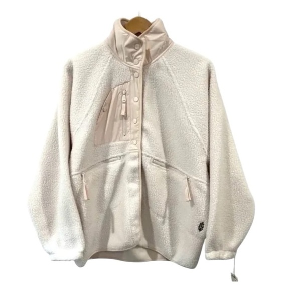 Free People Movement X Hatch Hit The Slopes Jacket Fleece Canvas NEW - Picture 1 of 13